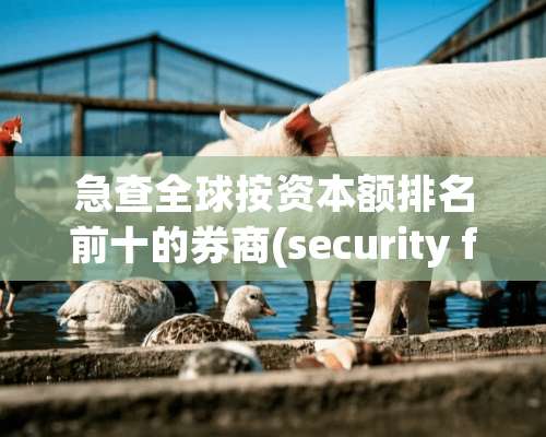 急查全球按资本额排名前十的券商(security firm)和保险公司。