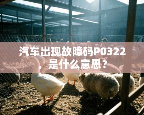 汽车出现故障码P0322，是什么意思？