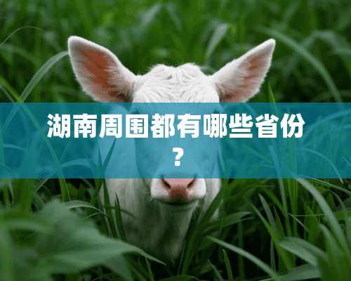 湖南周围都有哪些省份？