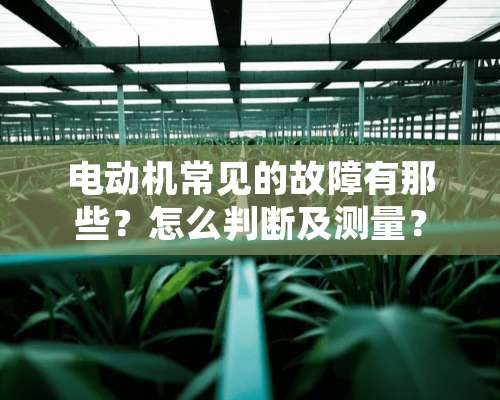 电动机常见的故障有那些？怎么判断及测量？