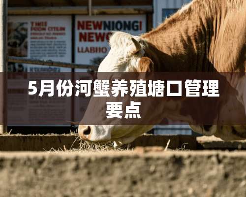 5月份河蟹养殖塘口管理要点