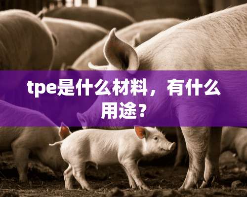 tpe是什么材料，有什么用途？