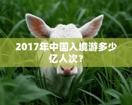 2017年中国入境游多少亿人次？