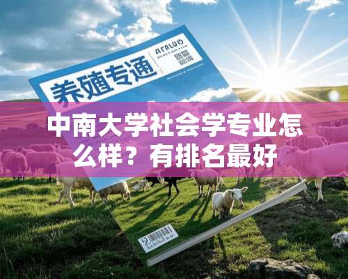 中南大学社会学专业怎么样？有排名最好