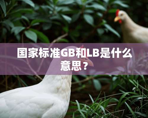 国家标准GB和LB是什么意思？