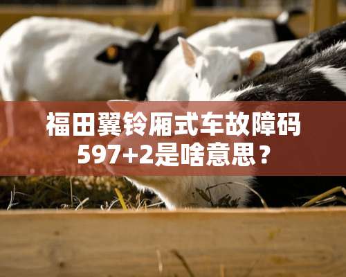 福田翼铃厢式车故障码597+2是啥意思？