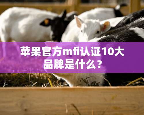 苹果官方mfi认证10大品牌是什么？