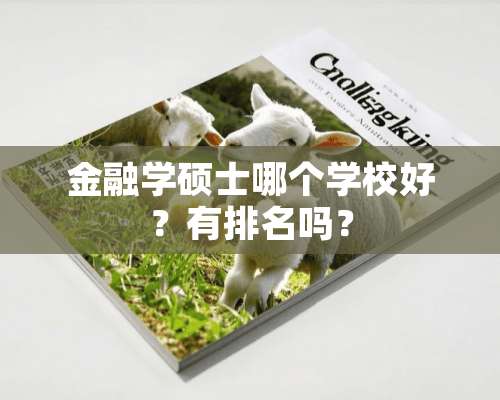 金融学硕士哪个学校好？有排名吗？