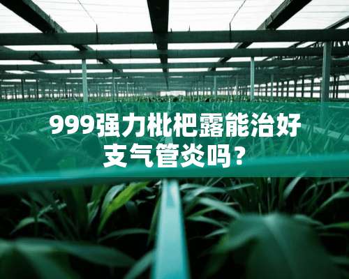 999强力枇杷露能治好支气管炎吗？