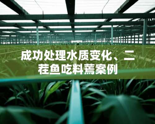 成功处理水质变化、二茬鱼吃料蔫案例