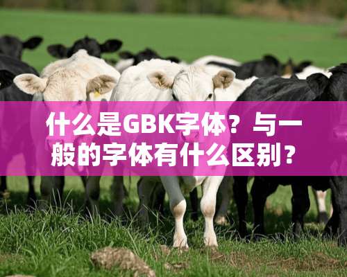 什么是GBK字体？与一般的字体有什么区别？