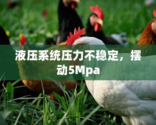 液压系统压力不稳定，摆动5Mpa