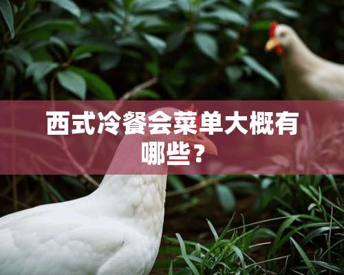 西式冷餐会菜单大概有哪些？