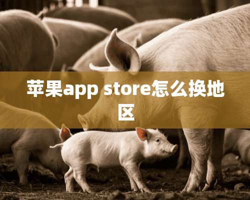 苹果app store怎么换地区