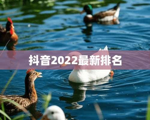 抖音2022最新排名