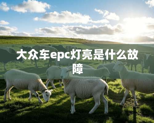 大众车epc灯亮是什么故障