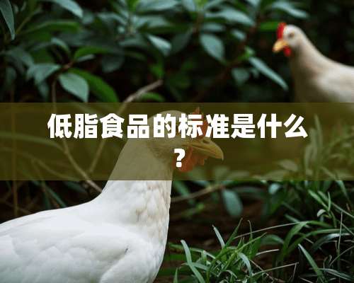 低脂食品的标准是什么？