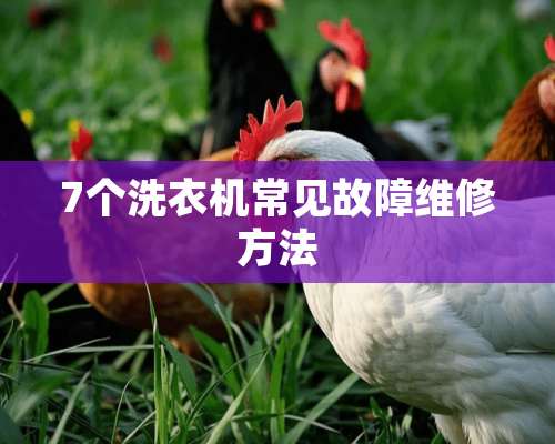 7个洗衣机常见故障维修方法