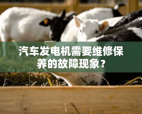 汽车发电机需要维修保养的故障现象？