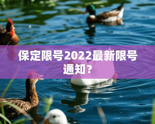 保定限号2022最新限号通知？