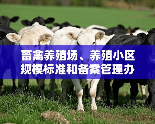 畜禽养殖场、养殖小区规模标准和备案管理办法.