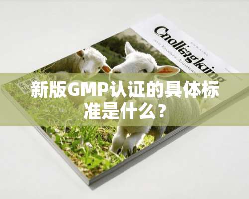 新版GMP认证的具体标准是什么？