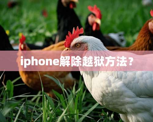 iphone解除越狱方法？