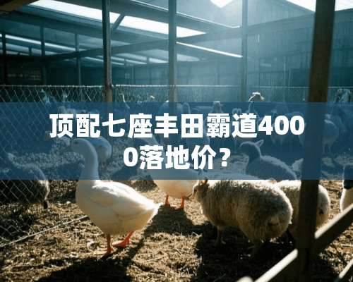 顶配七座丰田霸道4000落地价？