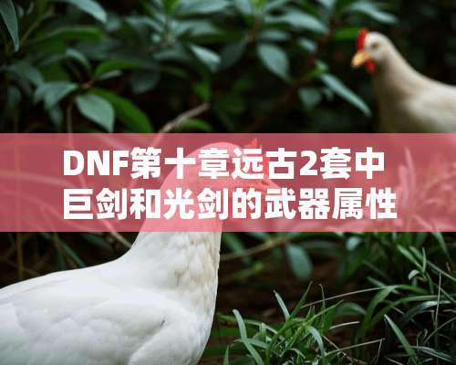 DNF第十章远古2套中 巨剑和光剑的**属性？