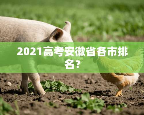 2021高考安徽省各市排名？