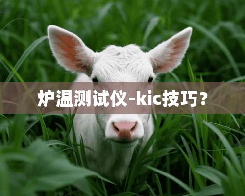 炉温测试仪-kic技巧？