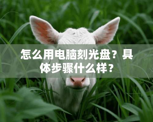 怎么用电脑刻光盘？具体步骤什么样？