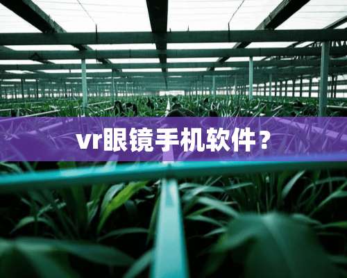 vr眼镜手机软件？