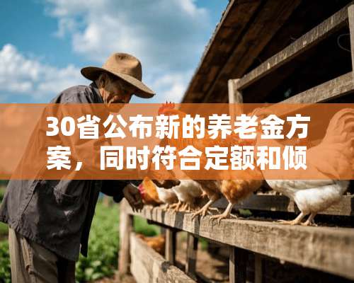 30省公布新的养老金方案，同时符合定额和倾斜调整的要求，可以涨多少？