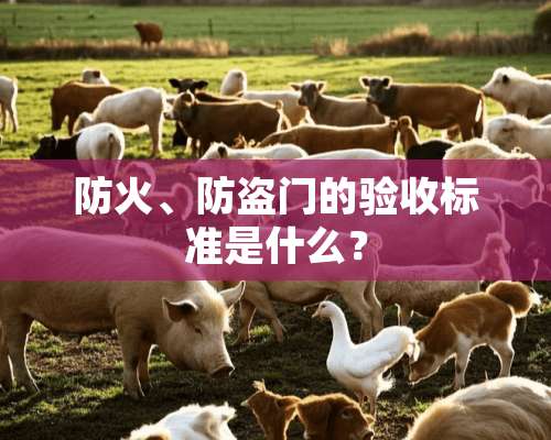 防火、防盗门的验收标准是什么？