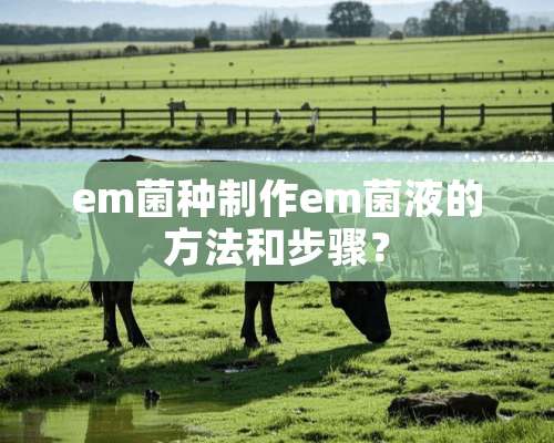 em菌种制作em菌液的方法和步骤？