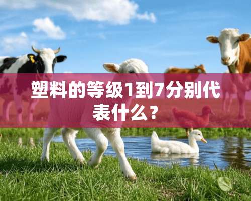 塑料的等级1到7分别代表什么？