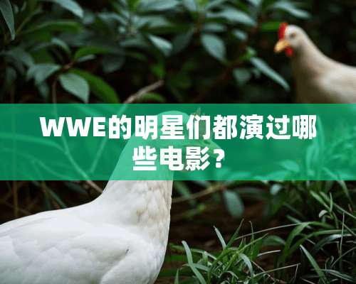 WWE的明星们都演过哪些电影？