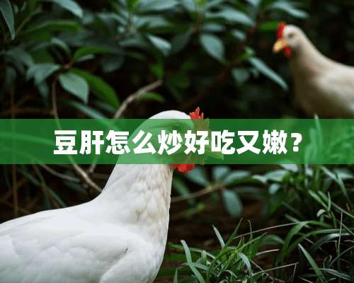 豆肝怎么炒好吃又嫩？