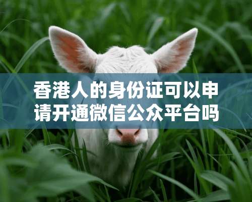 香港人的***可以申请开通微信公众平台吗？