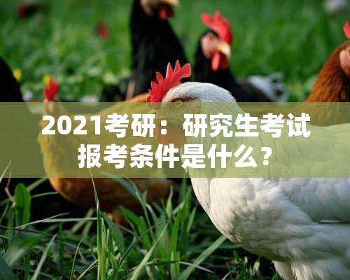 2021考研：研究生考试报考条件是什么？