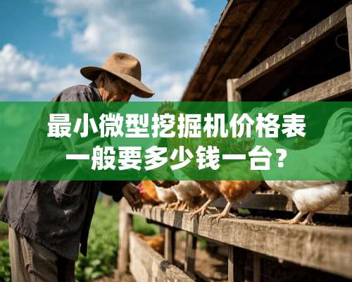 最小微型挖掘机价格表一般要多少钱一台？