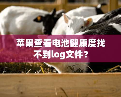 苹果查看电池健康度找不到log文件？