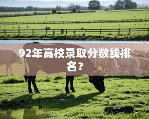 92年高校录取分数线排名？