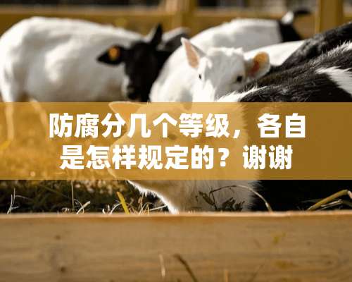 防腐分几个等级，各自是怎样规定的？谢谢