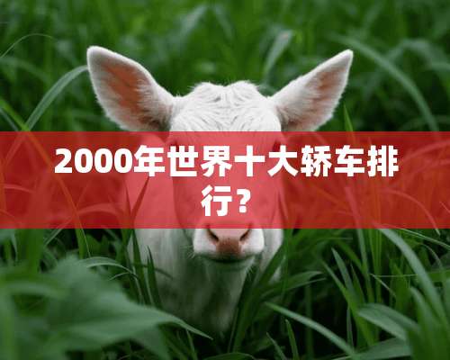 2000年世界十大轿车排行？