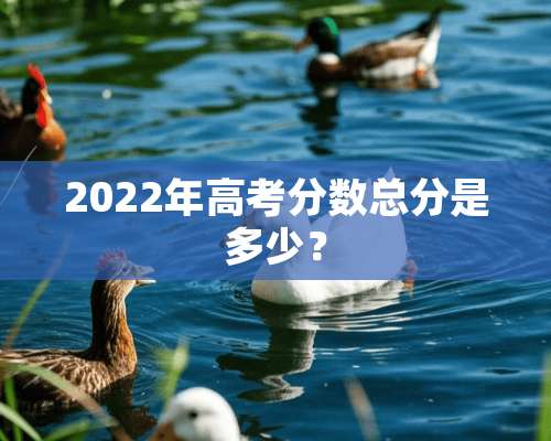 2022年高考分数总分是多少？