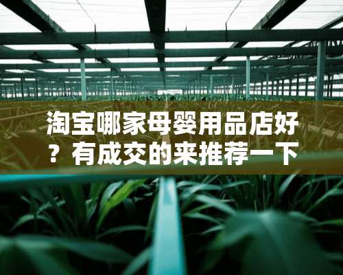 淘宝哪家母婴用品店好？有成交的来推荐一下？