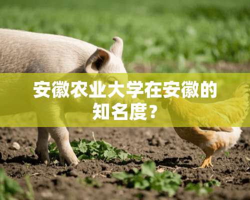 安徽农业大学在安徽的知名度？