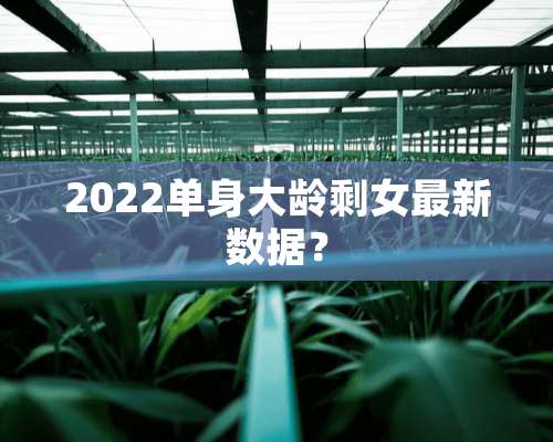 2022单身大龄剩女最新数据？